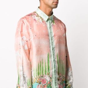 Casablanca Aison De Repos Print Silk Shirt size L